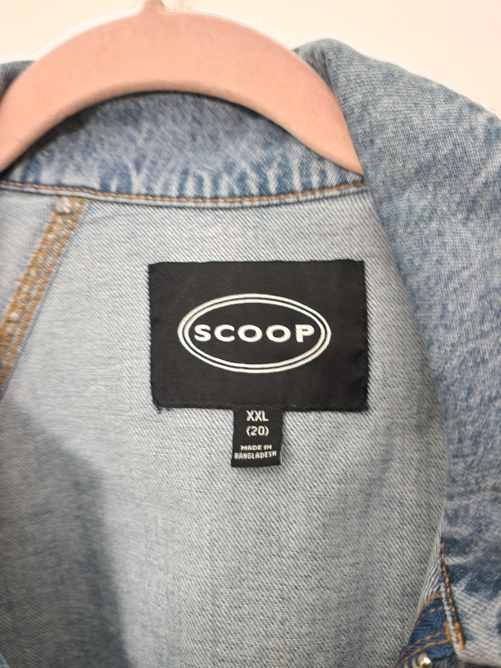 Scoop NYC Light Blue Denim Bomber Jacket - Picture 4 of 6